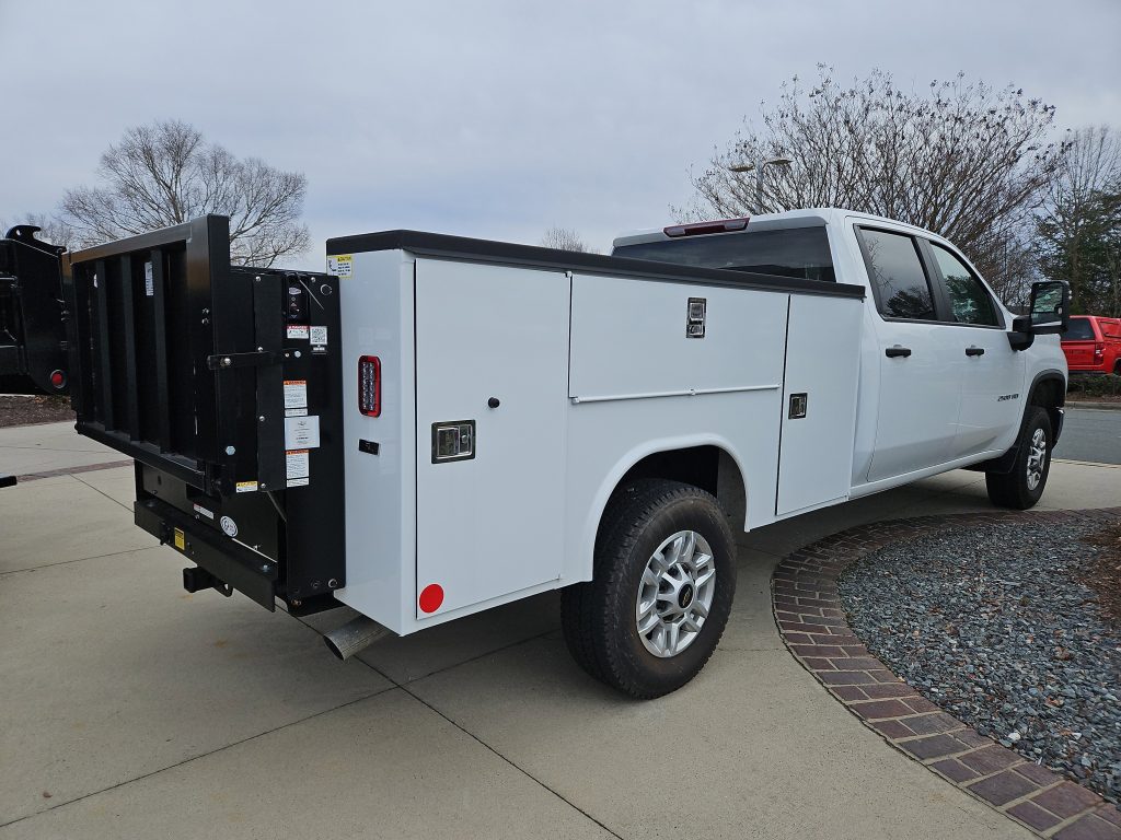 Chevrolet Silverado with service utility body and liftgate